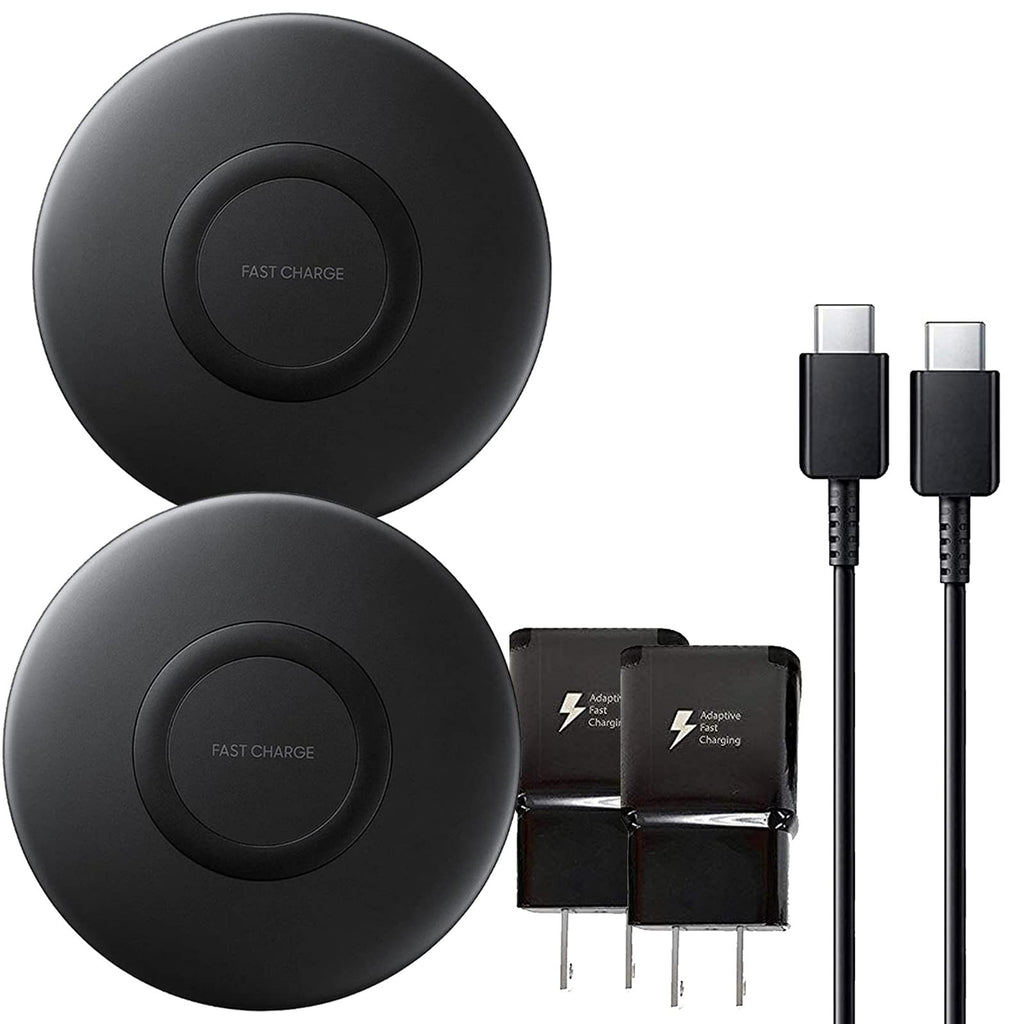 [Australia - AusPower] - 2X Pack Samsung Original Wireless Slim Fast Charging C Type Pad 7.5w - for Qi Enabled Devices - for (Galaxy Watch Smart Phone) iPhone iOS/Android 