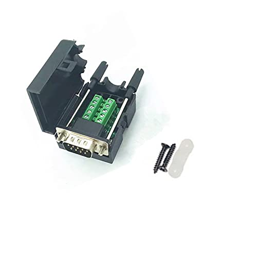 [Australia - AusPower] - LuoQiuFa DB9 Connector to Terminal Block RS232 Serial Port Breakout Board Without Soldering (Male Adapter with Shell) 