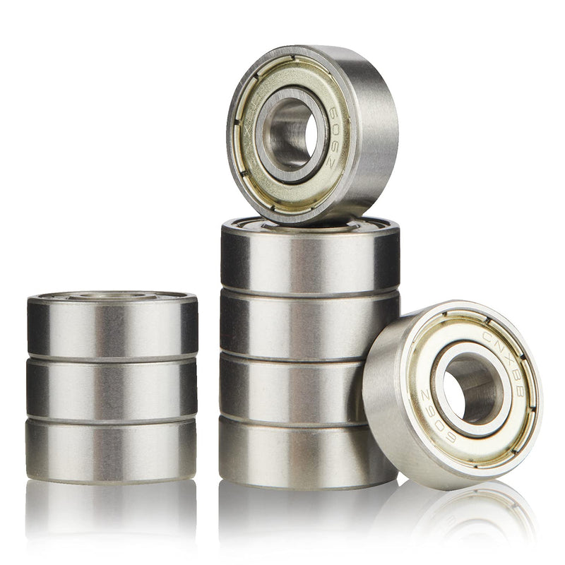 [Australia - AusPower] - CNXBB 10pcs 606ZZ Ball Bearing, Double Metal Sealed Deep Groove Bearings 6x17x6mm, High Temperature High Speed and Low Noise,Suitable for Electric Motor Applications (10, 606-ZZ) 10 