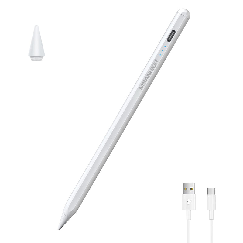 [Australia - AusPower] - Stylus Pen for Apple iPad, MEANHIGH Active Pencil with Palm Rejection,Tilting Detection,Magnetic Adsorption for iPad 8th/7th/6th Gen, iPad Air 4th/3rd Gen, iPad Pro 11 & 12.9 inch, iPad Mini 5th Gen 