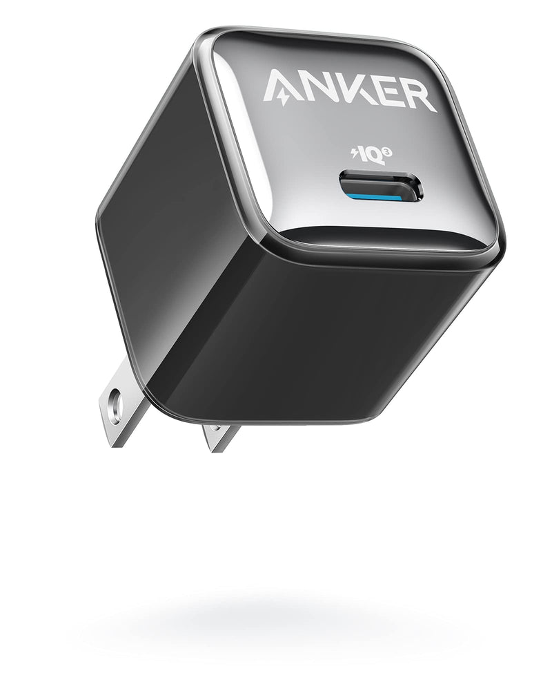 [Australia - AusPower] - Anker USB C Charger 20W, 511 Charger (Nano Pro), PIQ 3.0 Durable Compact Fast Charger, Anker Nano Pro for iPhone 13/13 Mini/13 Pro/13 Pro Max/12, Galaxy, Pixel 4/3, iPad/iPad mini (Cable Not Included) Black 