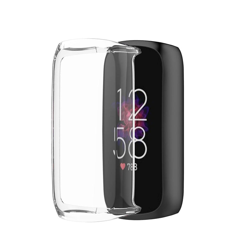 [Australia - AusPower] - Screen Protector Case Compatible with Fitbit Luxe Smartwatch Accessories TenCloud Covers Scratched Resistant Full Protective Cover for Luxe (Clear) 