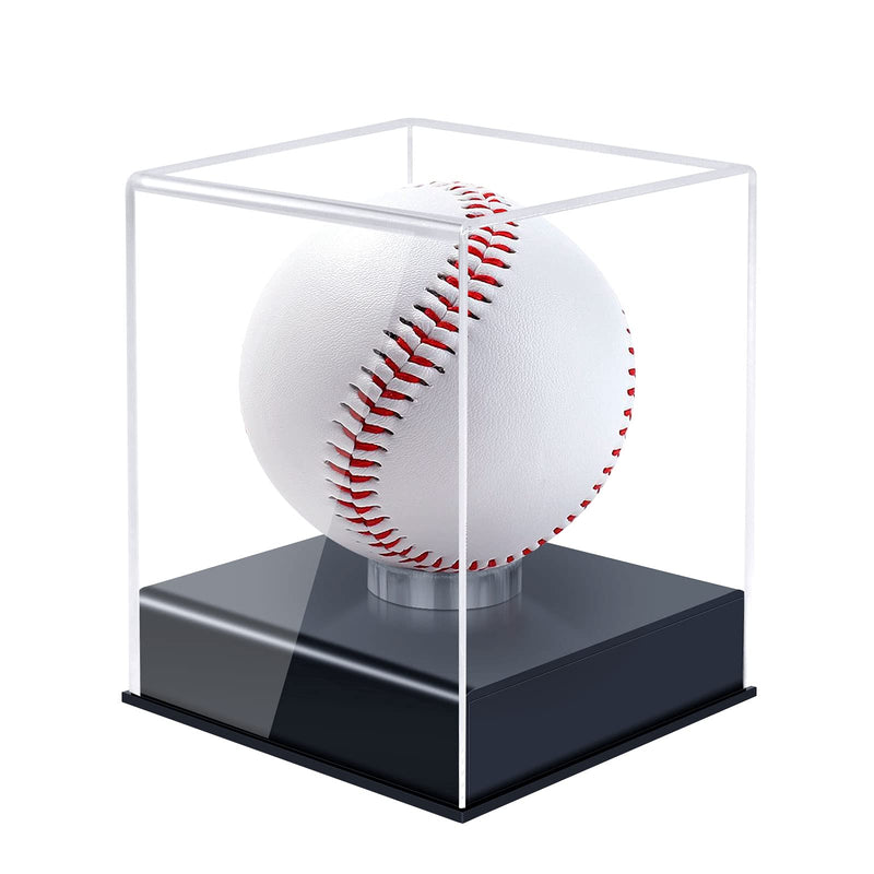 [Australia - AusPower] - KKU Baseball Display Case, Baseball Holder for Ball Display Cube Box, UV Protected Acrylic Baseball Storage Official Size Box, Memorabilia Display Case for Baseball (1Pack) 1 