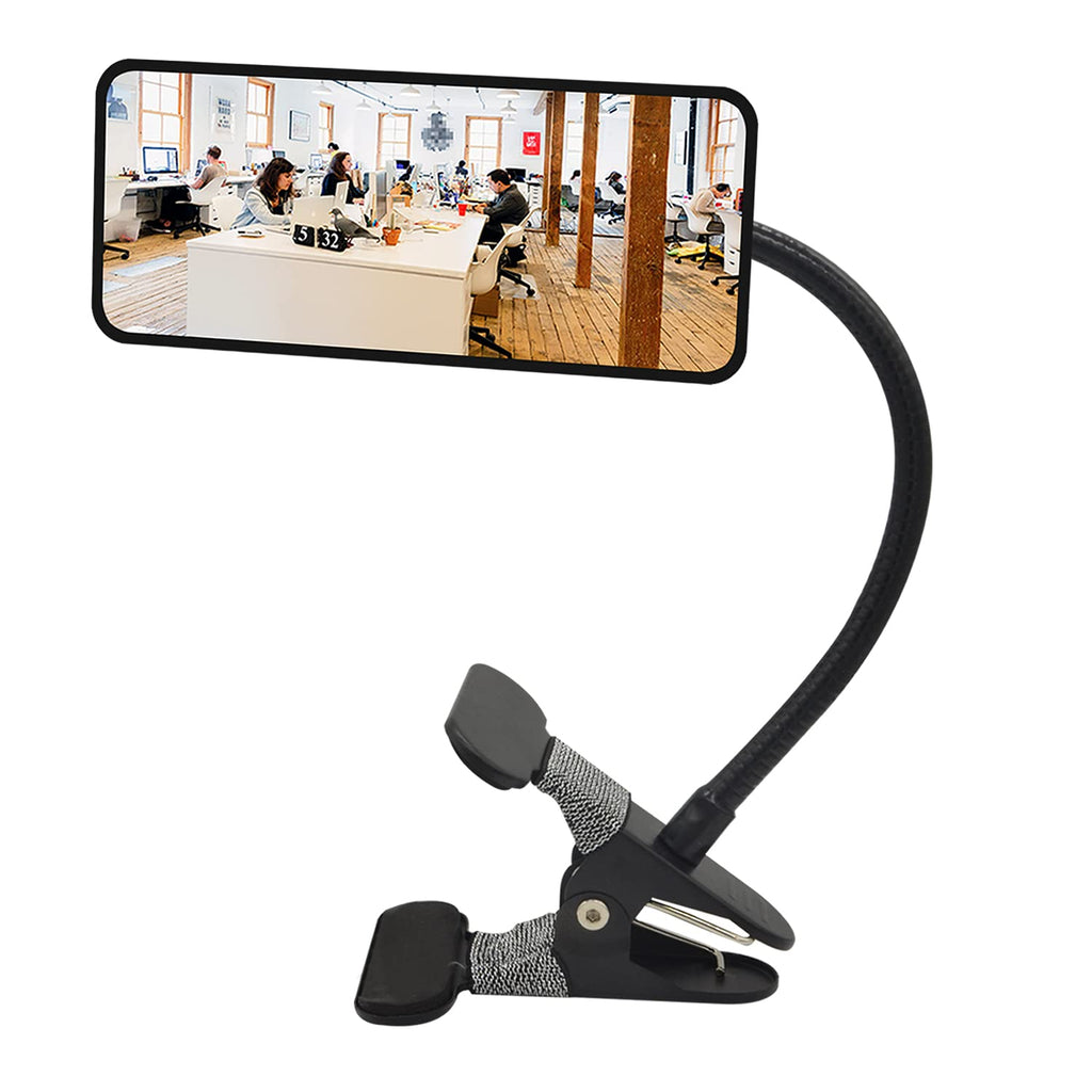[Australia - AusPower] - Ampper Acrylic Clip On Security Mirror, Flexible Convex Cubicle Mirror for Personal Safety and Security Desk Rear View Monitors or Anywhere (6.69" x 2.95", Rectangle) Acrylic - With Frame 