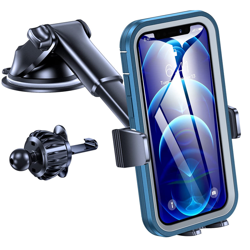 [Australia - AusPower] - POLEET Car Phone Holder Mount,Universal 3-in-1 Phone Holder for Car Cell Phone Holder for Dash,Windshield&Vent Car Phone Holder One Hand Operation Suitable with iPhone11Pro Max/XR/SE/Samsung/Pixel 
