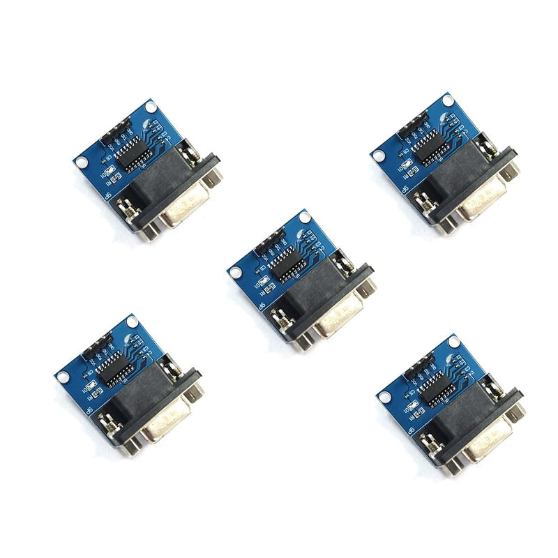 [Australia - AusPower] - Kiro&Seeu 5pcs MAX3232 Root Module Connector Chip RS232 to TTL Female Serial Port to TTL DB9 Converter Board Compatible with Equipment Upgrades Like DVD Ar-duino Raspberry Pi(S232TOTTL-MD-5pcs) 