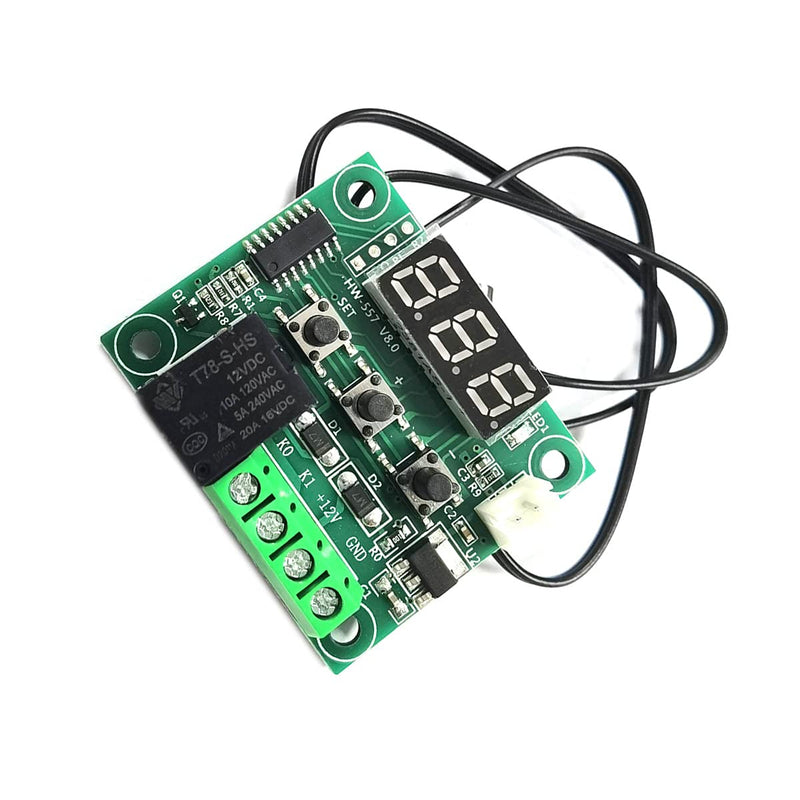 [Australia - AusPower] - Kiro&Seeu W1209 12V DC Digital Temperature Controller Board Micro Digital Thermostat -50-110°C Electronic Temperature Cool Temp Control Module Switch with 10A One-Channel Relay with LED Display 