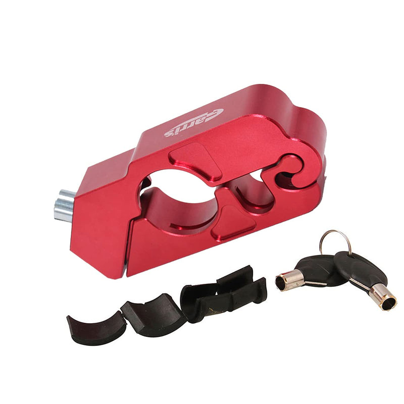 [Australia - AusPower] - GFFG Motorcycle Lock CNC Grip Throttle Brake Handlebar Lock to Secure Bike, Scooter, Moped or ATV in Under Grip Lock Holster for Easy Storage & Transporting 