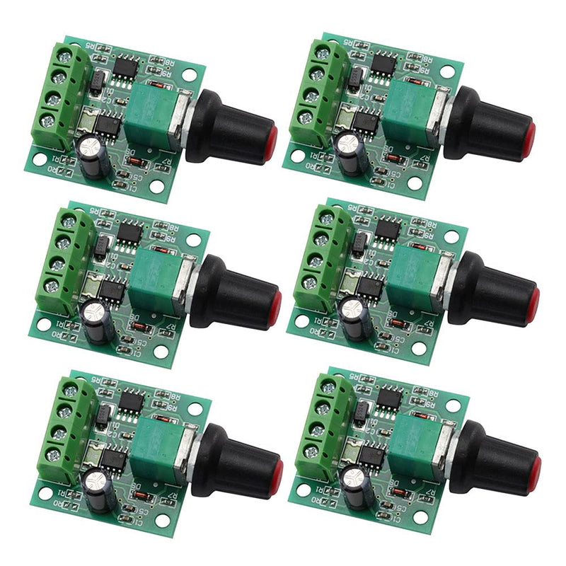 [Australia - AusPower] - VKLSVAN 6PCS DC PWM Motor Speed Controller 1803BK 1803B Adjustable Driver Switch with Speed Control Knob DC 1.8v 3v 5v 6v 12v 2A 30W Low Voltage 