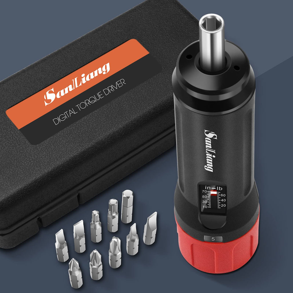 [Australia - AusPower] - Sanliang Torque Screwdriver Wrench Driver Bits Set 10-70 Inch Pounds lbs for Firearms Maintenance, Gunsmithing Tools, Bike Repairing and Scope Mounting. (10-70 in-lbs) 10-70 in-lbs 