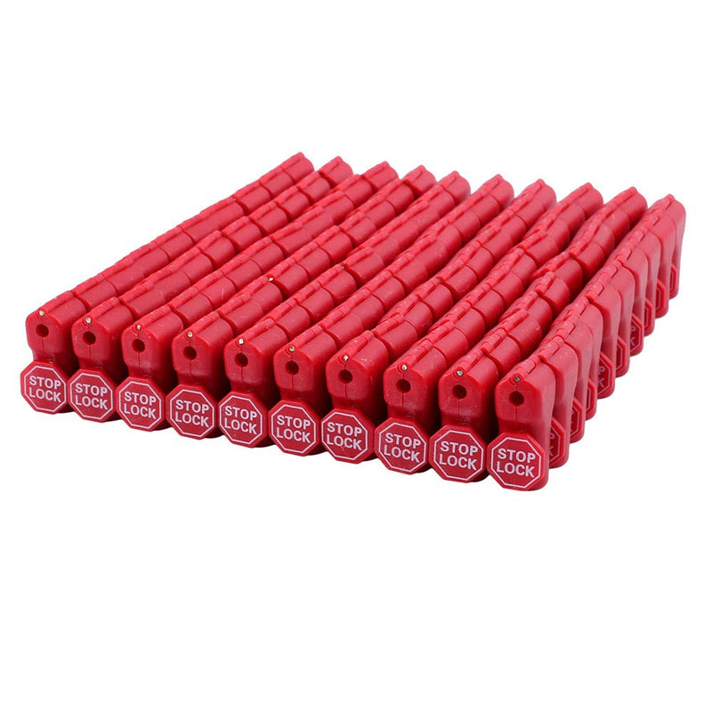 [Australia - AusPower] - Sedmoon Peg Hook Locks Stop Lock 100pcs Plastic red Stop Locks Anti Theft Lock 