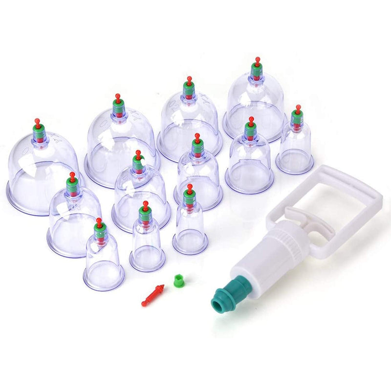 [Australia - AusPower] - 12-Cup Biomagnetic Chinese Cupping Therapy Set 