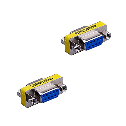 [Australia - AusPower] - LuoQiuFa 2 Pack Rs232 Serial Cable 9 Pin DB9 Female to FemaleGender Changer Coupler Adapter Connector 