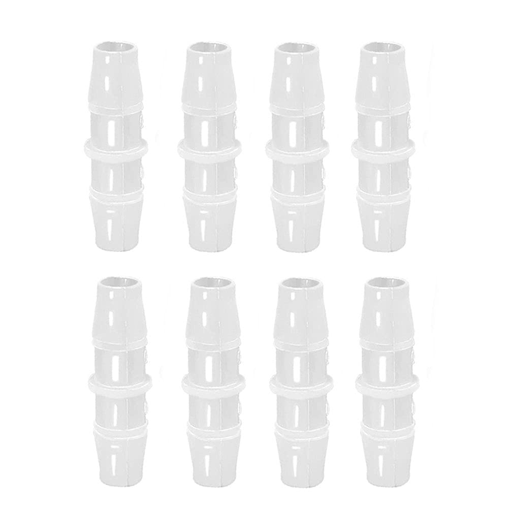 [Australia - AusPower] - Plastic Hose Barb Fitting, 3/8" x 3/8" Splicer Mender Adapter for Air Water Fuel (Pack of 8) 3/8 Inch 