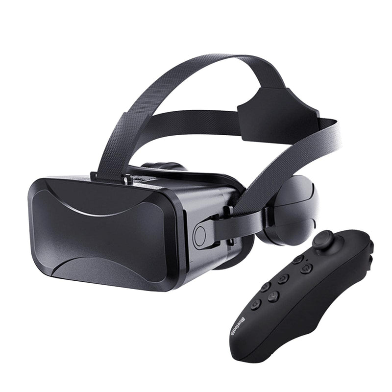 [Australia - AusPower] - EKDJKK Universal 3D VR Headset Kids Adults Goggles Virtual Reality Glasses Adjustable VR Glasses(Black) Black 