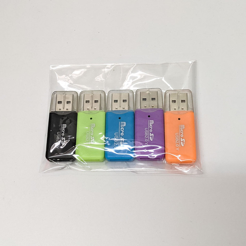 [Australia - AusPower] - Micro SD TF Card Flash Reader USB 2.0, Memory Card Reader, microSD Card Reader for Mac Windows Linux Chrome PC Laptop (5-Pack) 
