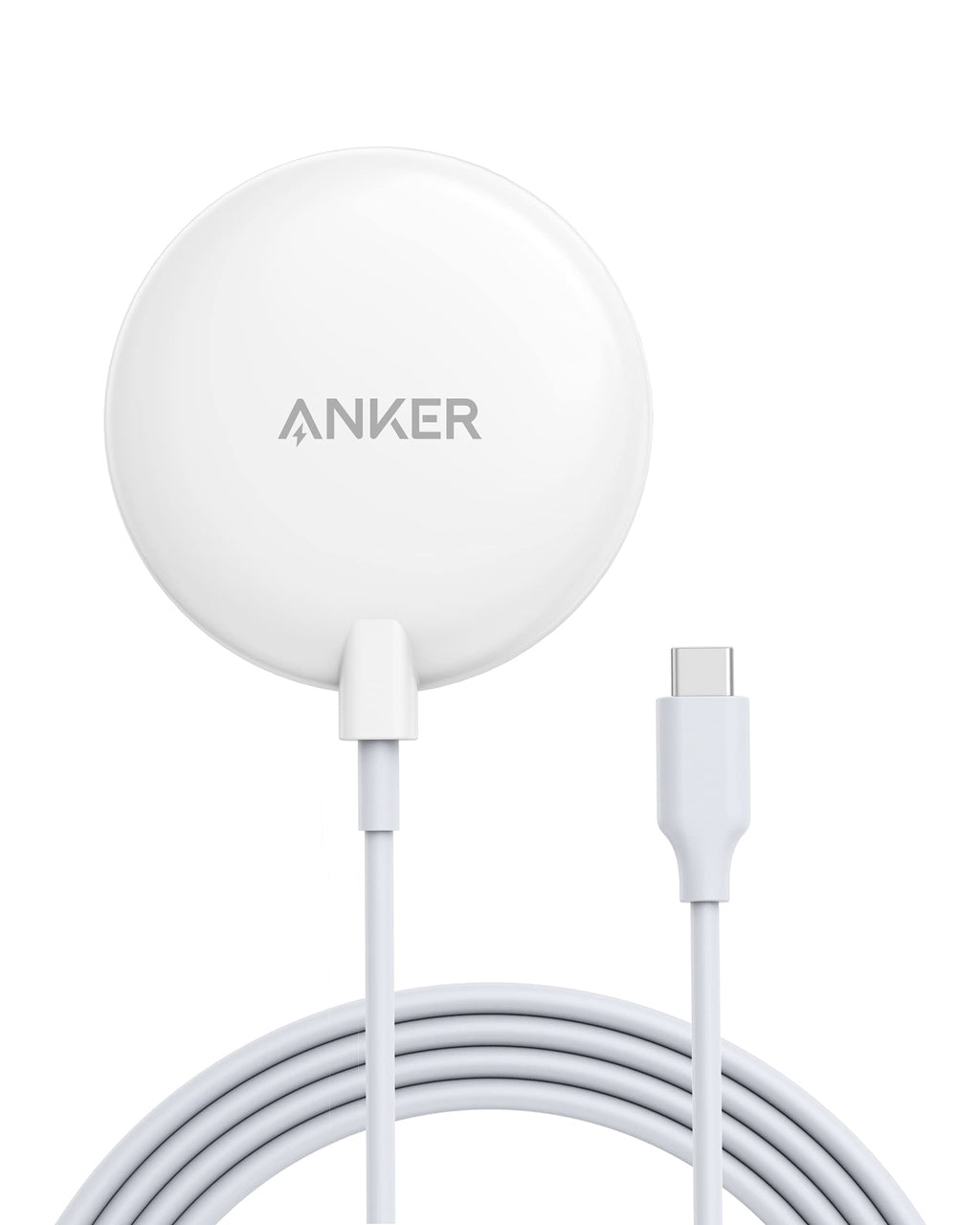 [Australia - AusPower] - Anker 313 Magnetic Wireless Charger (Pad), with 5 ft Built-In USB-C cable, PowerWave Magnetic Pad Lite Only for iPhone 13 / 13 Pro / 13 Pro Max / 13 mini / iPhone 12 / 12 Pro / 12 mini (No AC Adapter) 