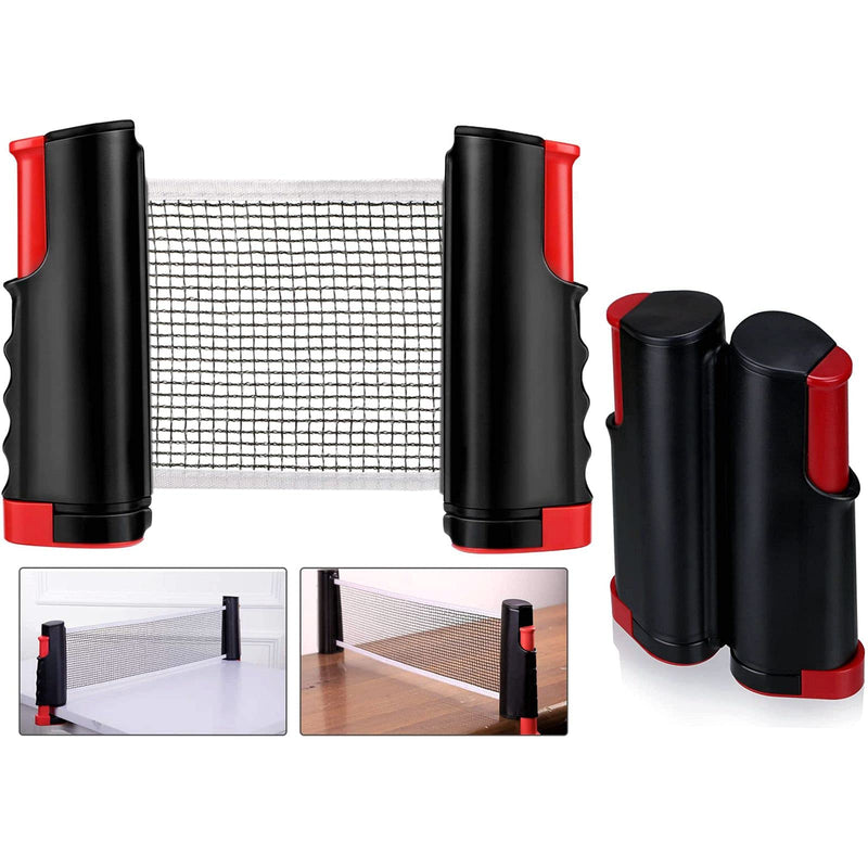 [Australia - AusPower] - Retractable Table Tennis Net Replacement, Ping Pong Net and Post with PVC Storage Bag, 6 Feet(1.8M, Fits Tables Up to 2.0 inch 5.0 cm) 