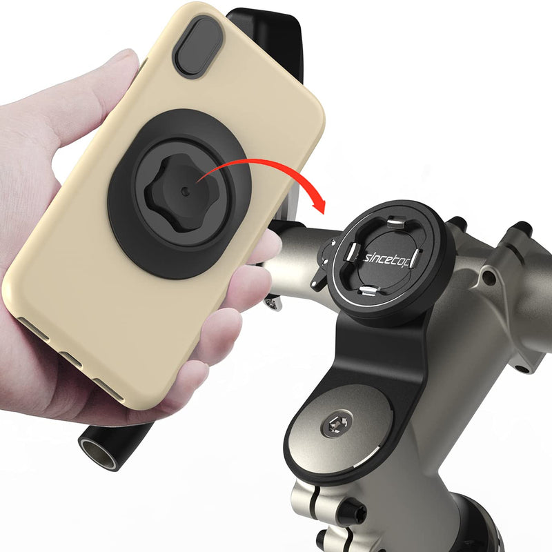 [Australia - AusPower] - Bike Phone Mount,Mountain Bicycle Cell Phone Holder,Universal Aluminum Handlebar Stem Phone Clamp,Cycling Mobile Phone Clip,MTB Road Bike Quick Attach/Release for iPhone Samsung Galaxy Google【2nd Gen】 
