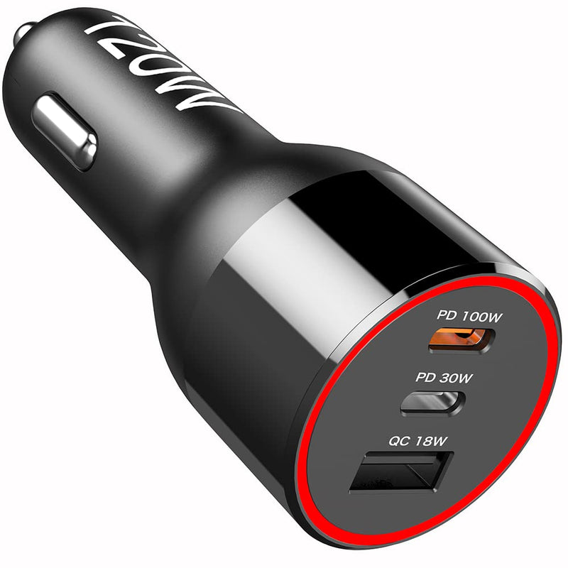 [Australia - AusPower] - 120W USB C Car Charger, URVNS 100W Type C PD 30W PPS 45W QC 18W Super Fast Charging LED Laptop USB-C Car Adapter for iPhone 13 12 11 Pro Max Samsung 5G S21 Ultra Note 20 iPad MacBook Pro Air 
