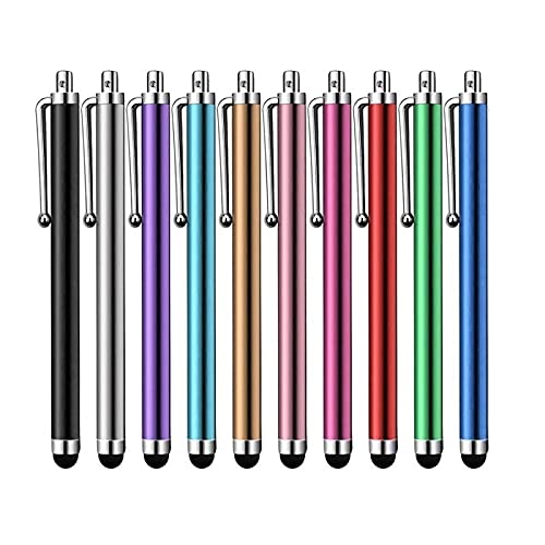 [Australia - AusPower] - Stylus Pens,VSKEY [10 Pack] High Precision Home Capacitive Touch Screens Styluses for iPad Air iPhone Tablets PC Samsung Galaxy Oneplus Compatible with Android Mobile Phone Touch Screen Devices 10 Multi-colored 