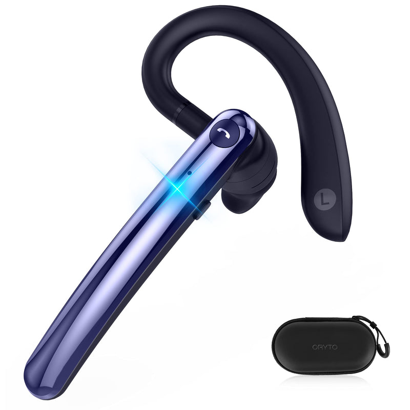 [Australia - AusPower] - Bluetooth Headset, Wireless Bluetooth Earpiece V5.1 Dual Noise Cancelling Microphones 16Hrs Talktime Handsfree Earphones with IPX5 Waterproof for iPhone Android Laptop Business Office Driving 