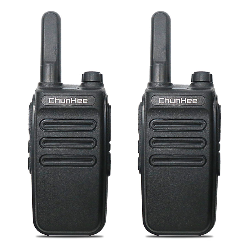 [Australia - AusPower] - ChunHee Walkie Talkies for Adults Rechargeable Long Range Two Way Radio Mini 2 Way Radio, VOX Security Handfree for Business Office School Church Restaurant Retail, Pack of 2 