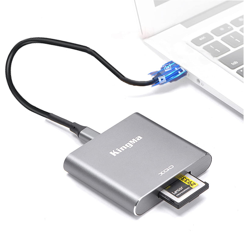 [Australia - AusPower] - XQD Card Reader, USB 3.1 XQD Memory Reader Square Portable XQD Card USB Laptop Adapter Compatible with Sony G/M Series Lexar 2933x/1400x for Windows Mac OS Linux 
