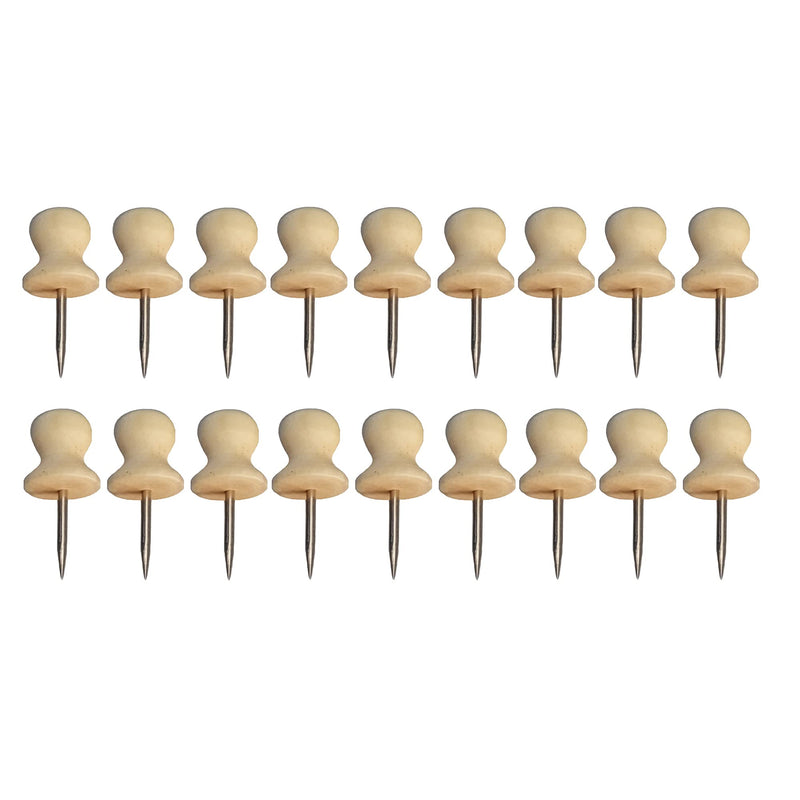 [Australia - AusPower] - 25Pieces Double-Headed Picture Frame Hanger Wooden Nails, Small Head Hanging Nails Photos Hanging Hook Pins for Home Office Photo Keys Decoration Tools, Natural Wood Color Log 