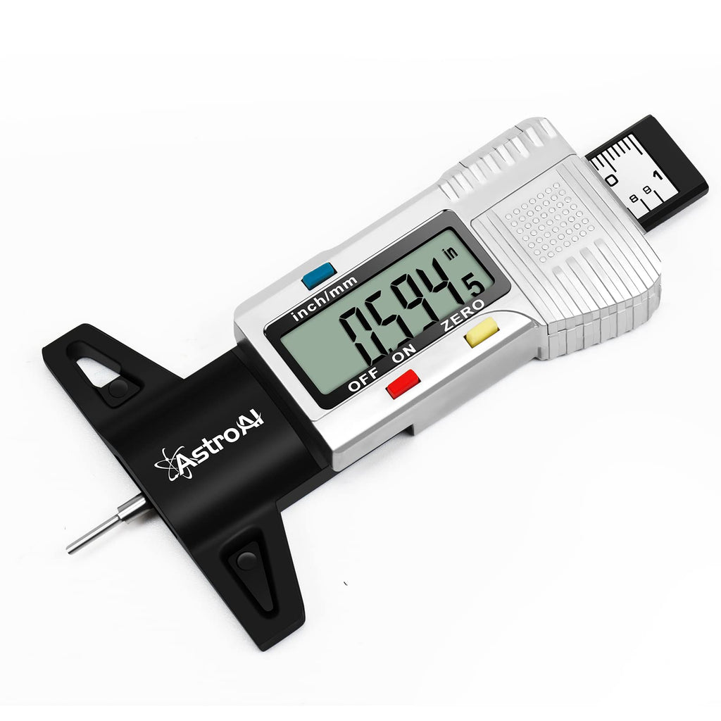 [Australia - AusPower] - AstroAI Tire Tread Depth Gauge, LCD Digital Tire Tread Depth Gauge Tool with Inch and Millimeter Conversion of 0-1 in for Car Truck SUV Motorcycle Bus 