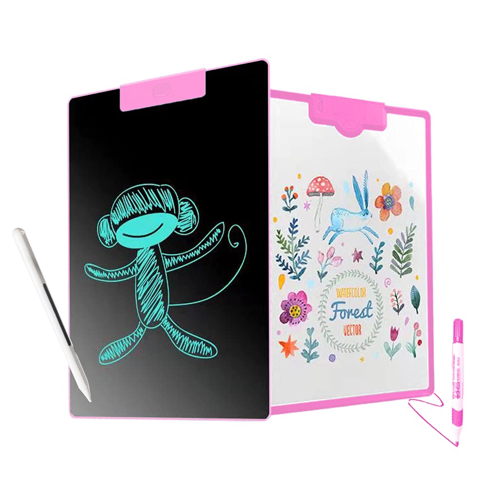 [Australia - AusPower] - LCD Writing Tablet, B.B.PAW 10 inch Kids Drawing Tablet Doodle Board, Electronic Doodle Pads Drawing Board Gift for Kids 3+ Years Old and Adults at Home,School and Office-Pink Pink 