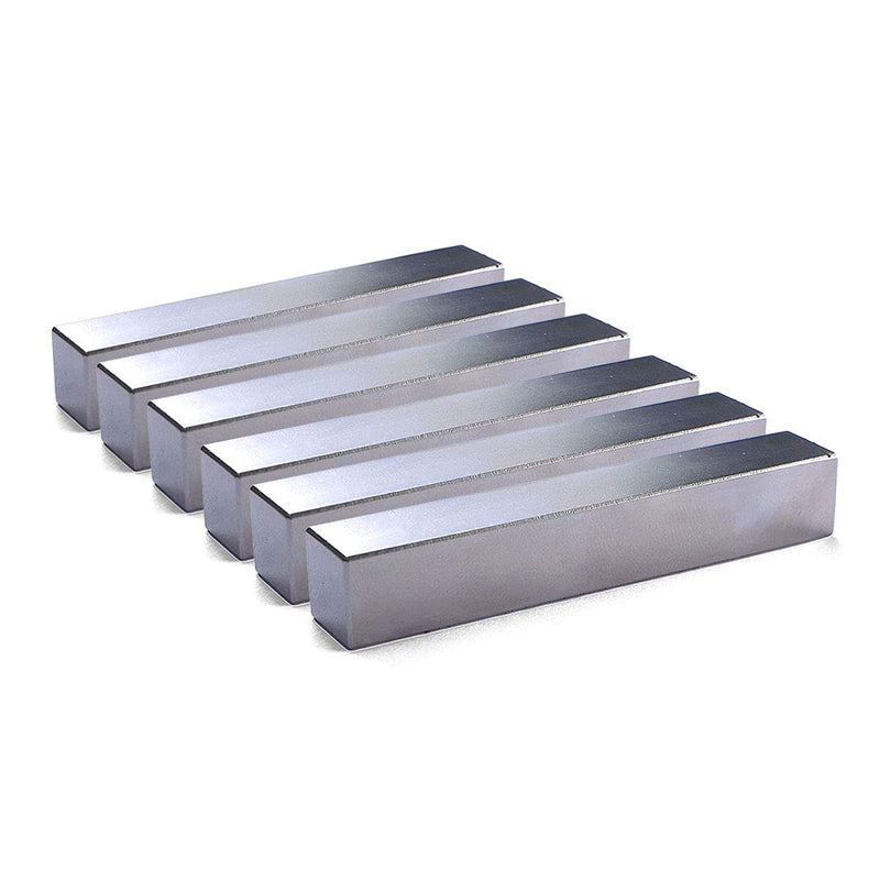 [Australia - AusPower] - Powerful Neodymium Bar Magnets, Rare Earth Magnets Rectangular Magnets Metal Neodymium Magnet - 48 x 10 x 10 mm, Pack of 6 