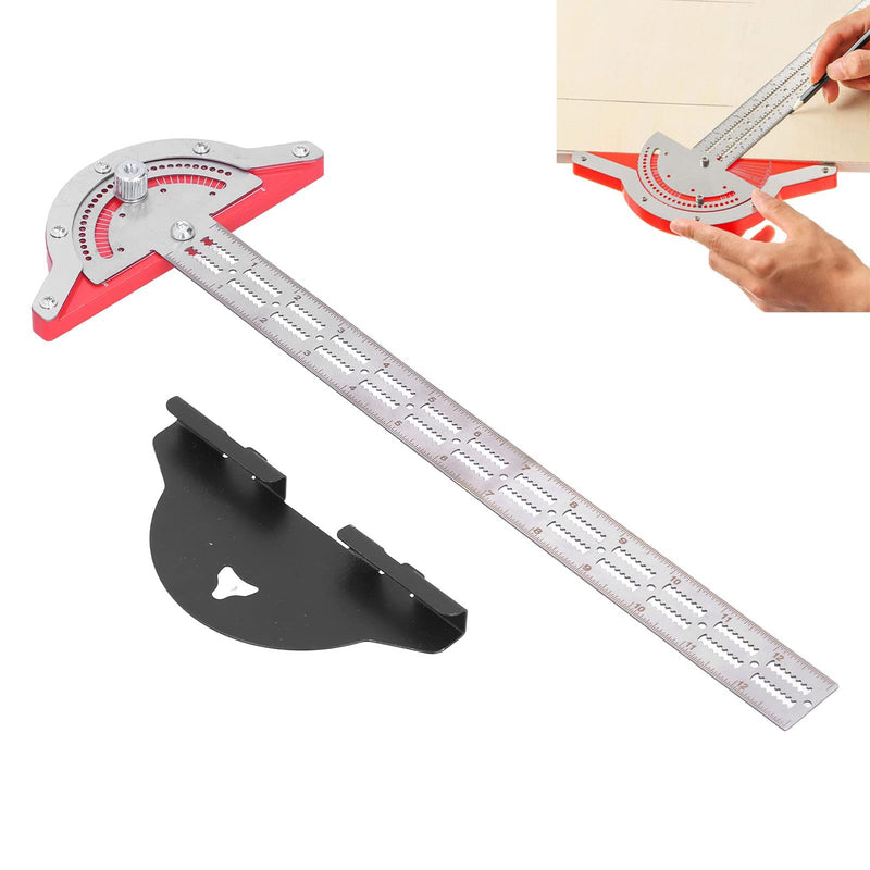 [Australia - AusPower] - U/B Construction Rulers,Angle Protractor Two Arm Woodworking Ruler , Woodworkers Edge Rule,Marking Tools Angle Measure Tool Woodworking, 0-70 Degree Adjustable Protractor Angle Finder Ruler 15 inch 