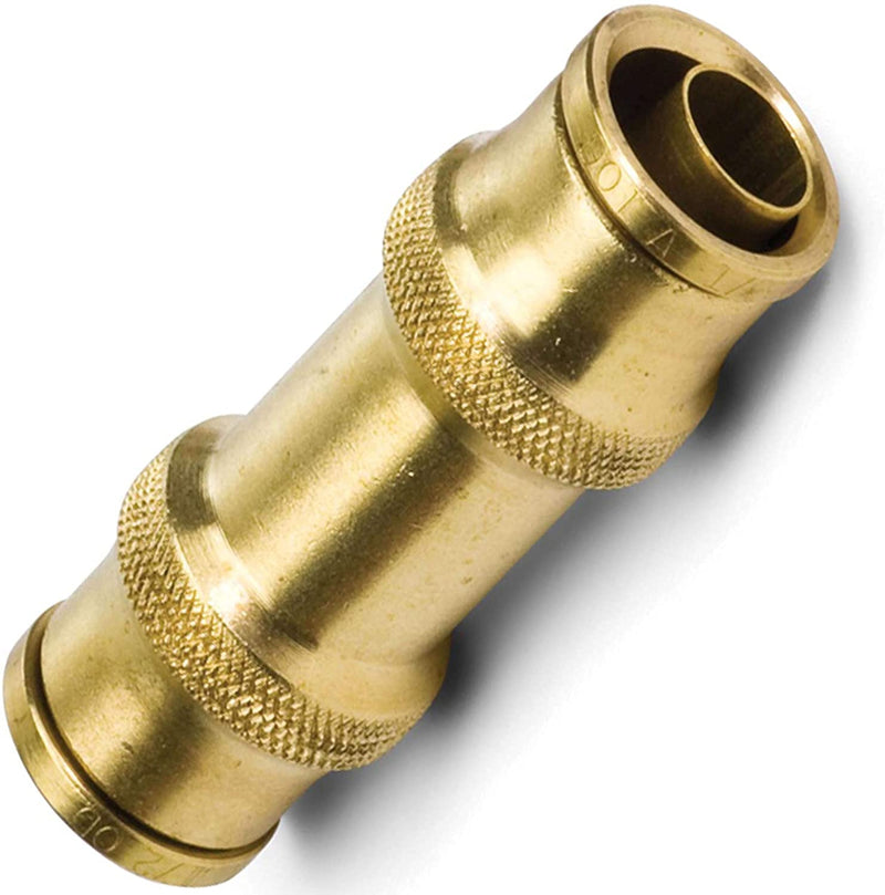 [Australia - AusPower] - Utah Pneumatic Dot Air Fittings 3/8" Od Straight Union Brass Push Air Brake line fittings Saej844 For Nylon Air Line Brake Tube Applications Air Suspension Fittings (2 Pack) 3/8 od straight union 