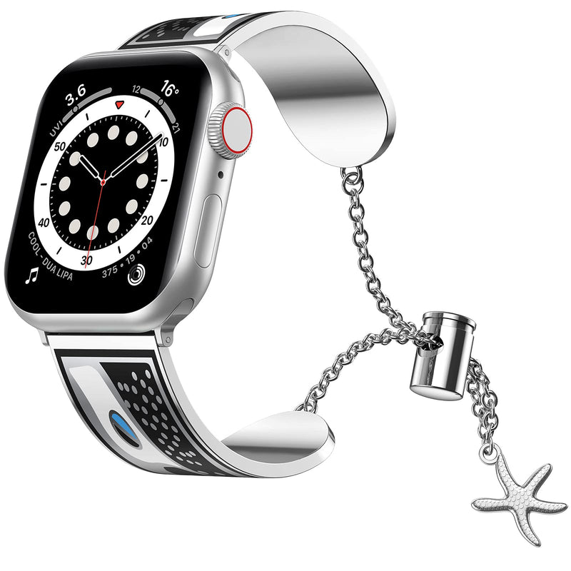 [Australia - AusPower] - Goton Stainless Steel Band Compatible with Apple Watch 38mm 40mm 42mm 44mm SE Series 6 5 4 3 2 1 Women Metal Strap Adjustable Wristband Replacement Bracelet Accessories for iWatch Girl 