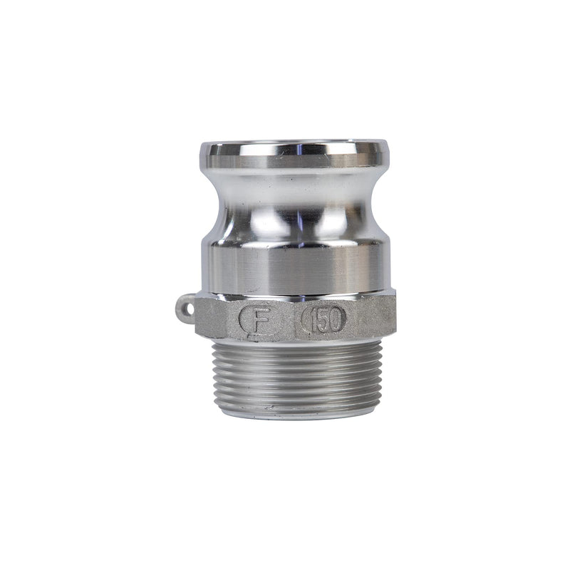 [Australia - AusPower] - Quafwia 2 pcs Aluminum camlock Fittings (1-1/2" Type F) Cam & Groove Hose Fittings, cam Lock Fittings Male Adapter x Hose Shank cam Lock Fittings camlock Coupling (1-1/2'') 1.5‘’ 