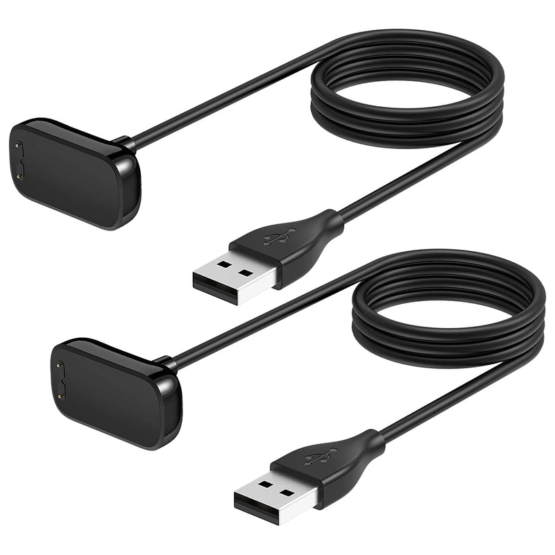[Australia - AusPower] - 3.3FT 2 Pack Charger Cable for Fitbit Charge 5/ for Fitbit Luxe Smartwatch, MENEEA Replacement Charging Cable Cord Magnetic USB Accessories for Fitbit Charge 5 Fitness and Wellness Tracker 