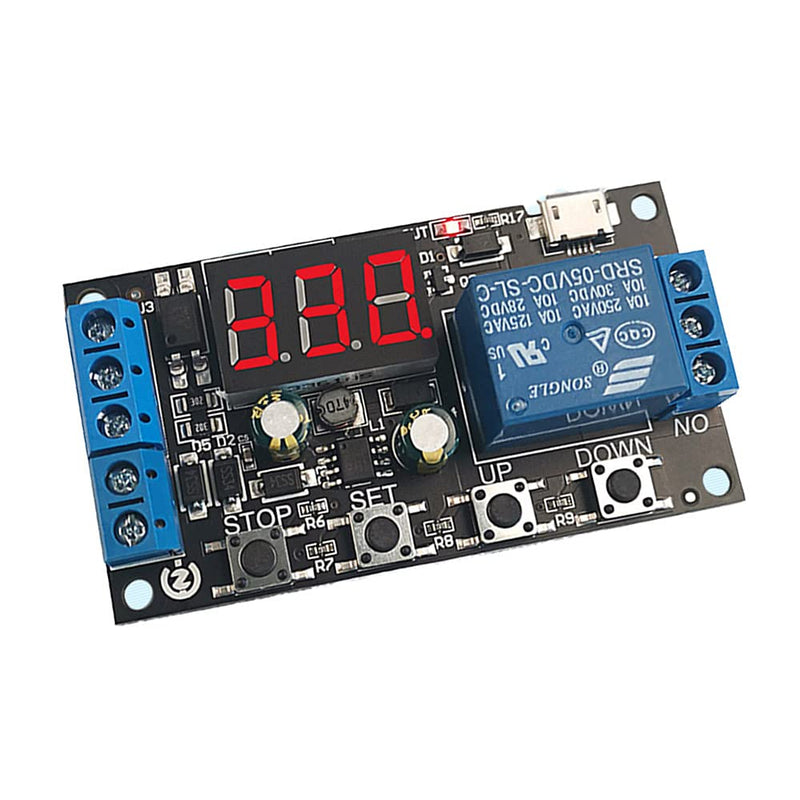 [Australia - AusPower] - Abovehill 1PCS 1 Channel Relay Module, DC 5-30V Delay Module LED Display,Delay Relay Module with Trigger Delay/Cycle Timing/Delay Power-Off/Serial Communication Function 