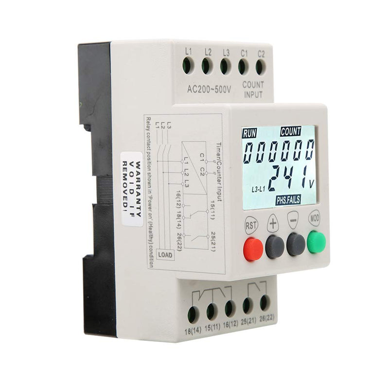 [Australia - AusPower] - Voltage Protection Relay, 3 Phase Voltage Sequence Relay JVR800-2 Voltage Protection Relay Under Over Voltage Protector 