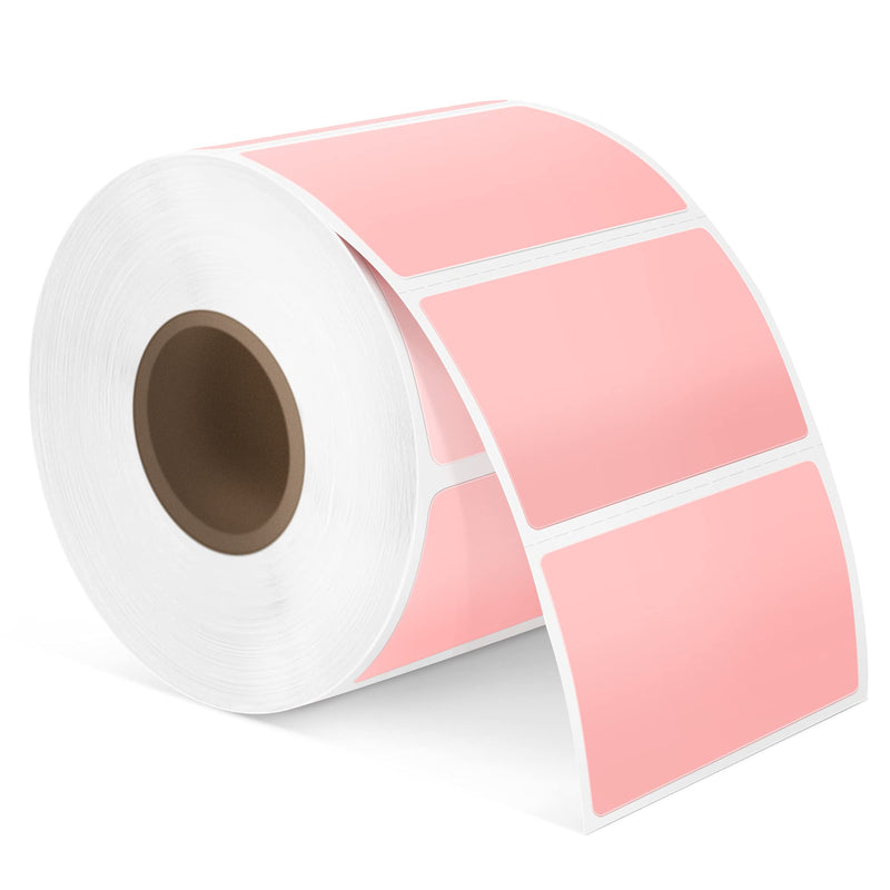[Australia - AusPower] - Polono 2.25”x1.25” Direct Thermal Label, Perforated Sticker Labels for Addresses, UPC Barcodes, Adhesive Multipurpose Labels Compatible with Zebra & Rollo Label Printers (1000 Labels, Pink) 