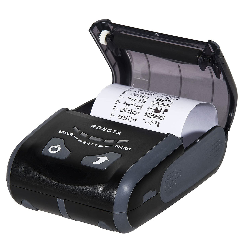 [Australia - AusPower] - Rongta Portable Receipt Printer Mini 58mm Mobile POS Direct Thermal Printer with Bluetooth+USB, Compatible with iOS, Android, Windows, Do Not Square, RPP200 (Grey) 