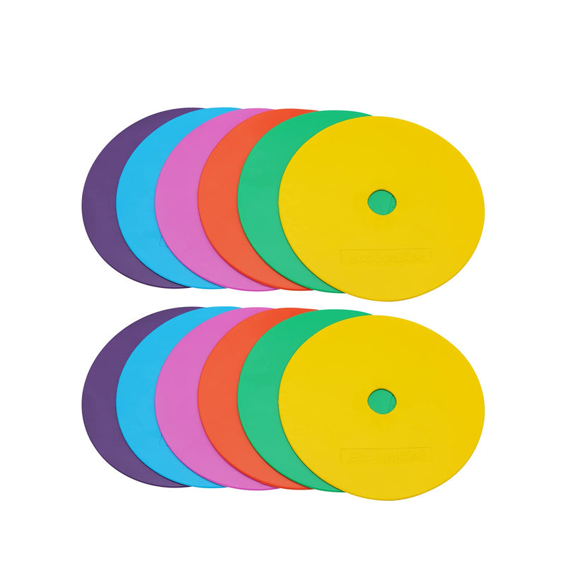 [Australia - AusPower] - Eco Walker 6inch Non-Skid Flat Cone Spot Markers for Sports Speed Agility Training With hole 