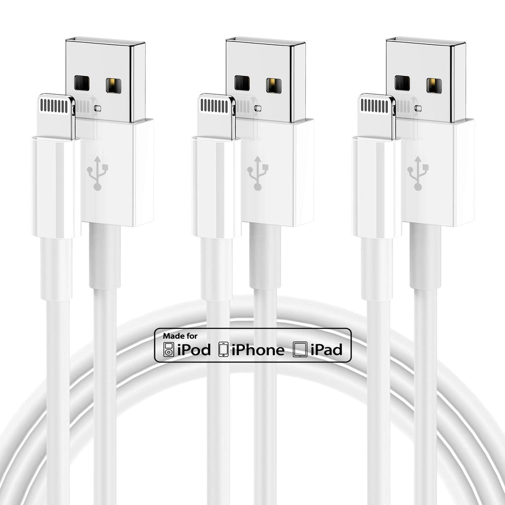 [Australia - AusPower] - 3Pack for [Apple MFi Certified] iPhone Charging Cable 3ft-Lightning to USB Cable Wire - 3 Foot iPhone USB Charger Cords for Appe iPhone 12 11 Xs Max XR X 8 7 6 5 Plus SE 2020 iPad Pro iPod Airpods 