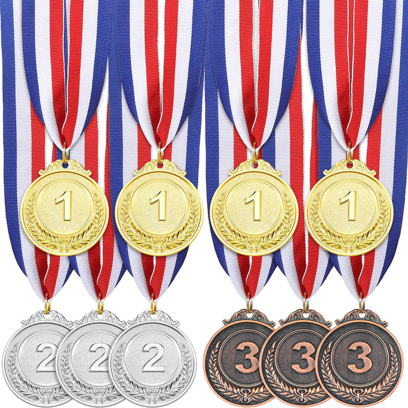[Australia - AusPower] - Gold Silver Bronze Award Medals Olympic Style Winner Award Medals Metal Medals Prizes with Neck Ribbon for Competitions Party Olympic Home Work School Bar Costume Parties 10 