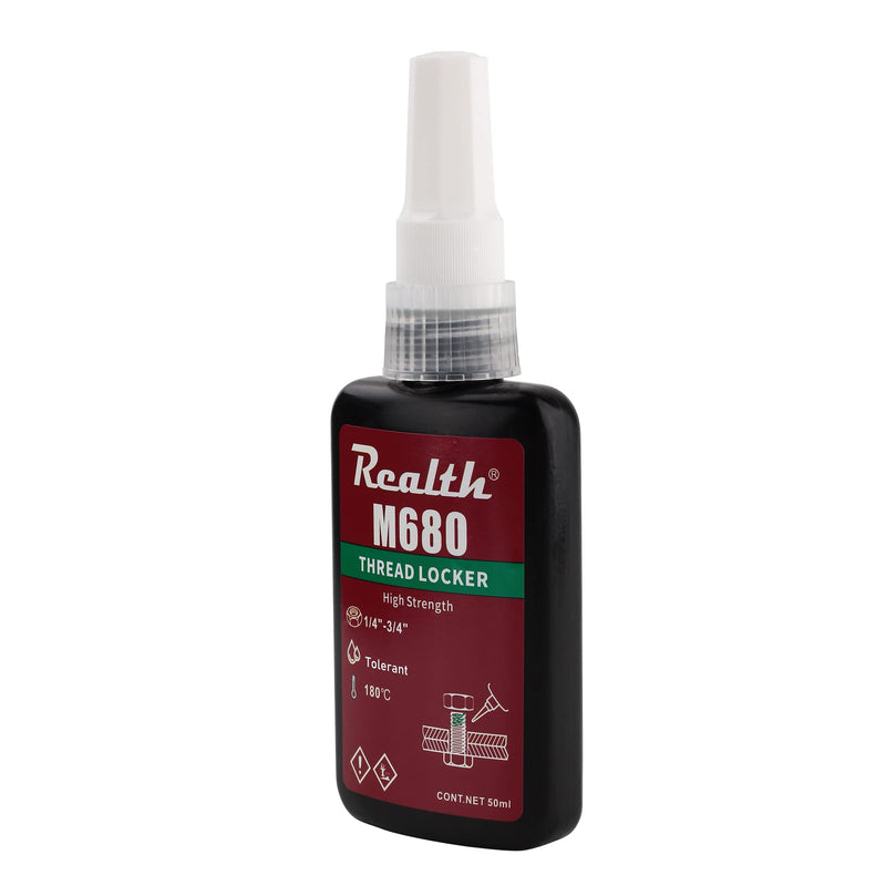 [Australia - AusPower] - REALTH Threadlocker M680 High Strength Retaining Compound Gap Sealants 50ml Bottle Green for Sealing The Cylindrical Components and Anti-Rust(M680) 