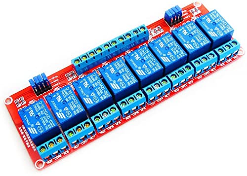 [Australia - AusPower] - Handstosoul 12V 8 Channel Relay Module with OPTO-Isolated High and Low Level Trigger 8 Ways Relay Switch Module for Arduino 