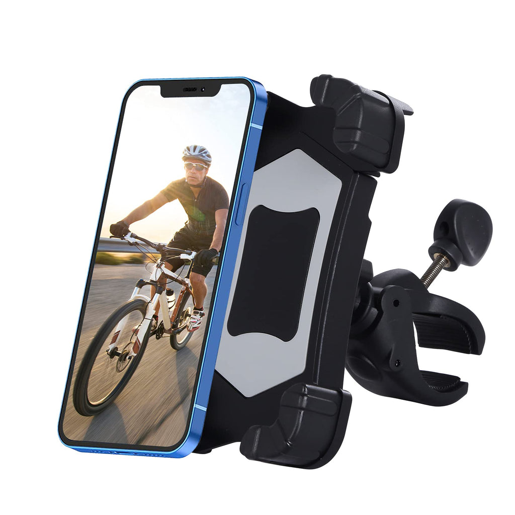 [Australia - AusPower] - Happyrun Motorcycle & Bike Phone Mount Anti Shake Super Stable 360° Rotation, Mountain Bike Phone Holder for Phone 12 (11, Xr, SE, Max/Plus), Galaxy S20 or Any 4.6-7 inch Cell Mobile Phone 