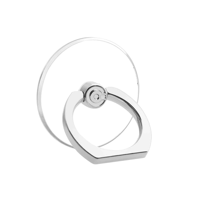 [Australia - AusPower] - LaXon Transparent Finger Grip Phone Ring, Free Rotating Round Cell Phone Ring Holder Stand，Use for Electronic Equipment, Mobile Phone and Tablet Game Machine, Silver 