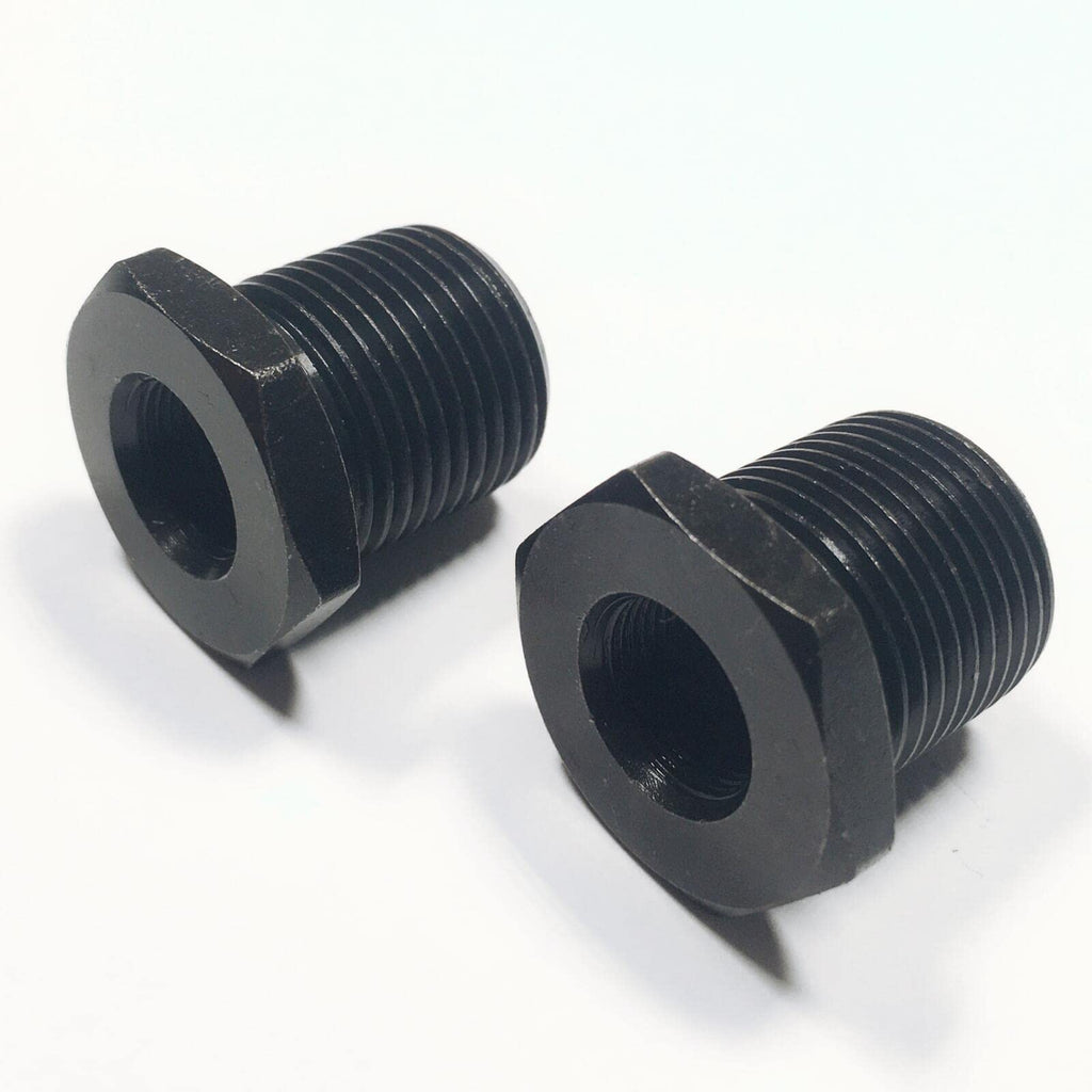 [Australia - AusPower] - 1/2x28 To 13/16x16 Thread Adapter Black  (Steel, 2 Pack) Alloy Steel 