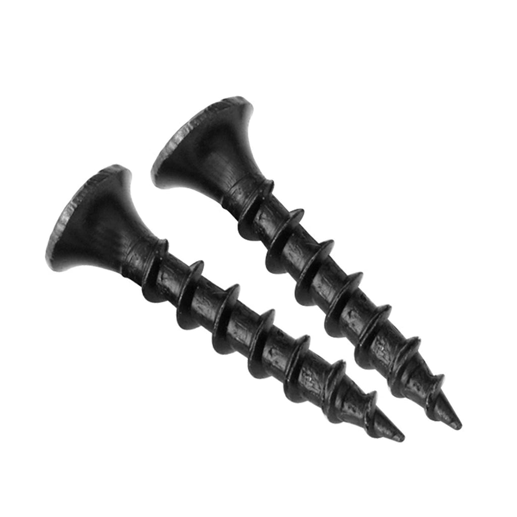 [Australia - AusPower] - Ysevnotan #8x1" (25mm) CoarseThreaded Pointed Drywall Screw with Cross Drive, 1 lb, About 258Pcs, Black, Suitable for Wood, Drywall, Etc, 1 Inch Screws. 